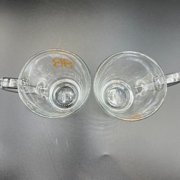 Baileys Original Irish Cream Embossed Glass Whiskey Coffee Mugs 4.5” Tall - Picture 5 of 8